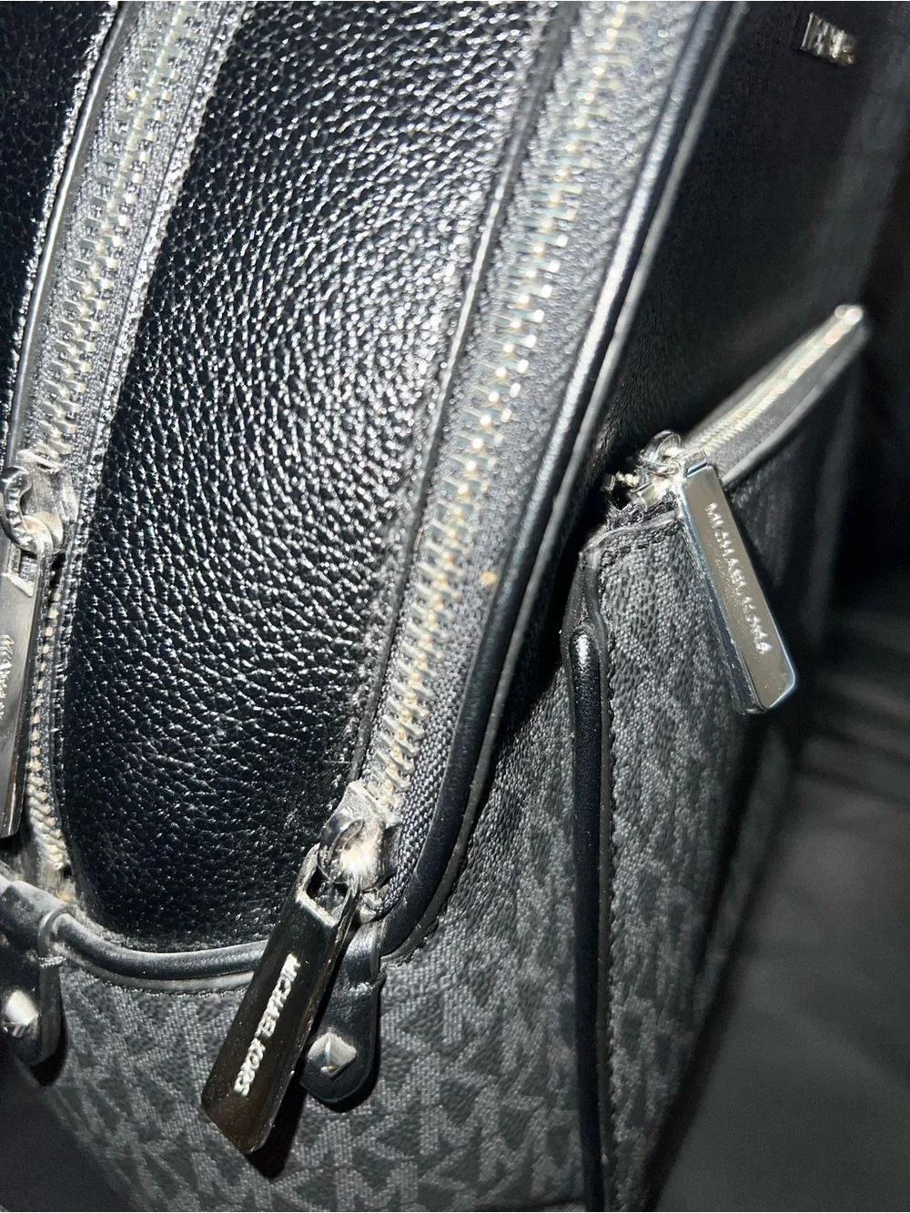 Michael Kors Black & Gray Signature Backpack